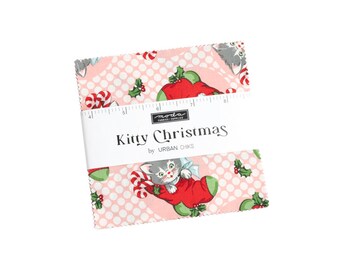 Kitty Christmas Charm Pack by Urban Chiks for Moda Fabrics