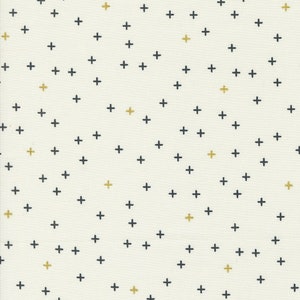 A Bit of a Plus Metallic Ivory from Shimmer Collection by Zen Chic for Moda Fabrics