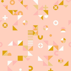 Motif Madness Pale Peach from Koi Pond Collection by Rashida Coleman-Hale for Ruby Star Society
