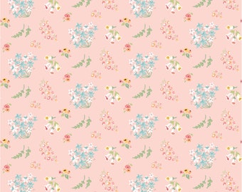 Bloom Pink from Hollyhock Lane Collection by Sheri McCulley for Poppie Cotton
