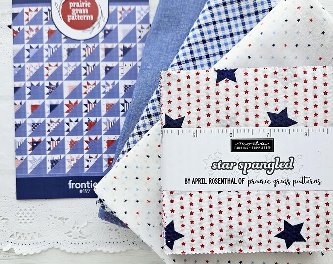 Frontier Design Pattern Frontier Quilt Kit - Star Spangled Version - Prairie Grass Patterns - Etsy