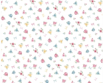 Welcome White from Rosy Cheeks Collection by Lori Woods Studio for Poppie Cotton