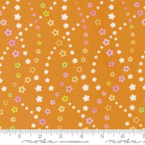 Daisy Floral Fabric by the Yard. Quilting Cotton, Poplin, Organic Knit,  Jersey or Minky. Girl Nursery Fabric, Daisies, Watercolor Flowers 