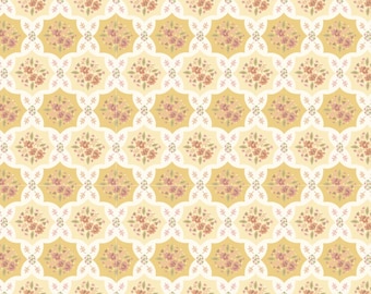 Quilty Patches Yellow from Wildwood Dwellings Collection by Sheri McCulley for Poppie Cotton