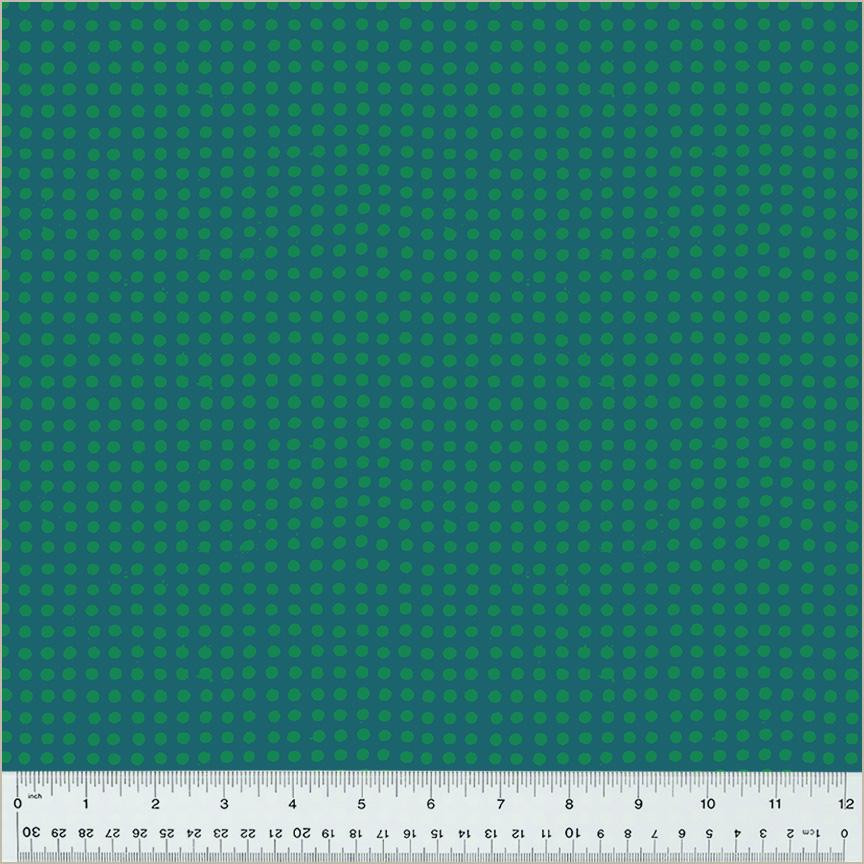 Dots Kelp Evergreen from Ruby & Bee Blenders Collection by Heather Ross for Windham Fabrics