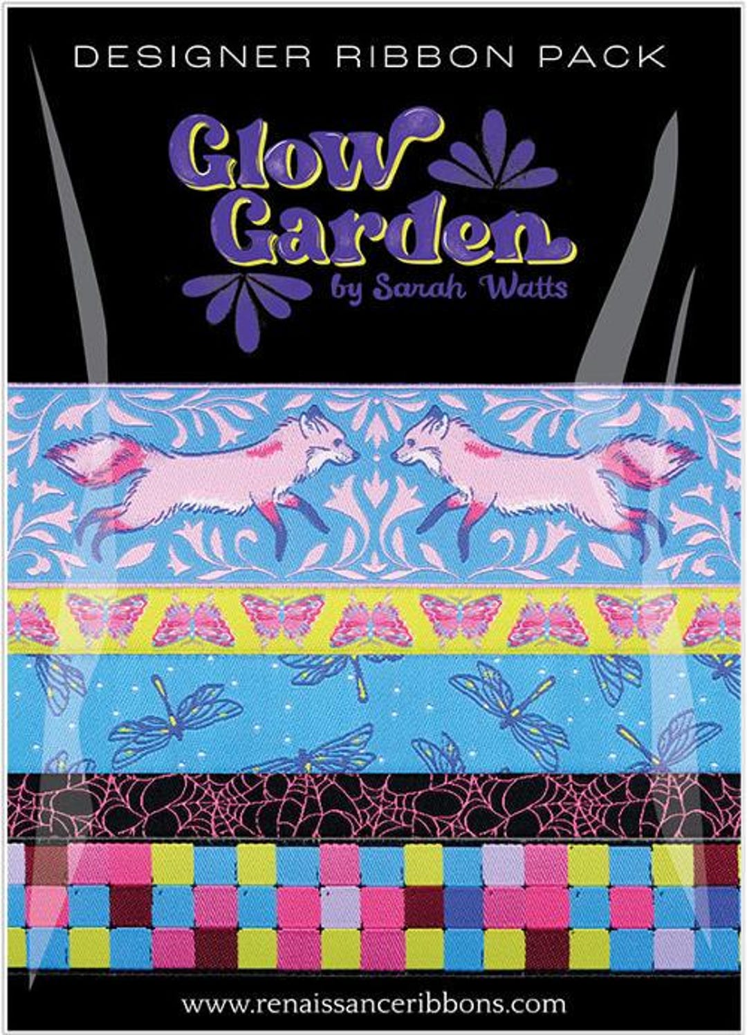 Ruby Lane Ribbons Designer Pack Glow Garden Ribbons by Renaissance Ribbons for Ruby Star ...