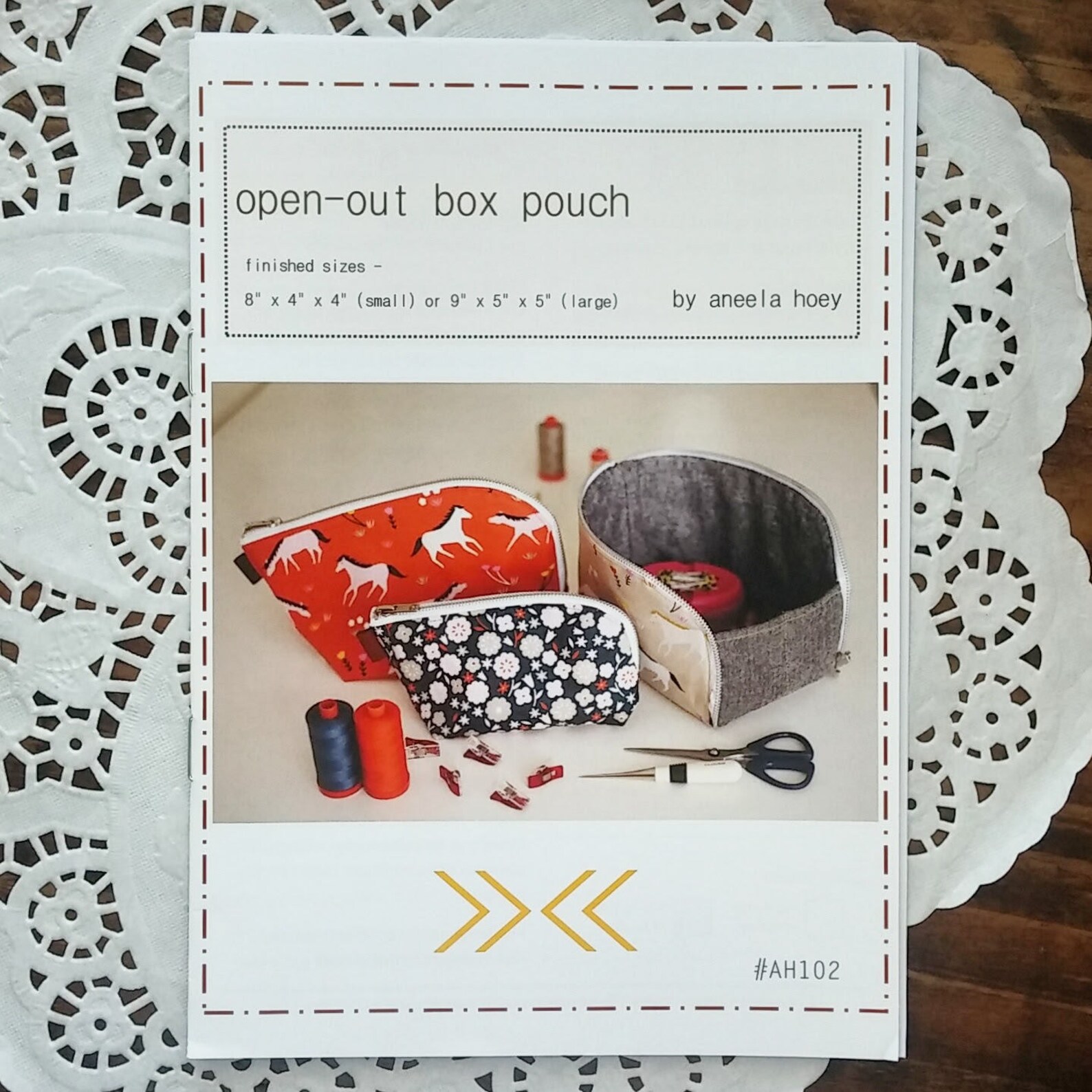 Openout Box Pouch Paper Pattern by Aneela Hoey Etsy