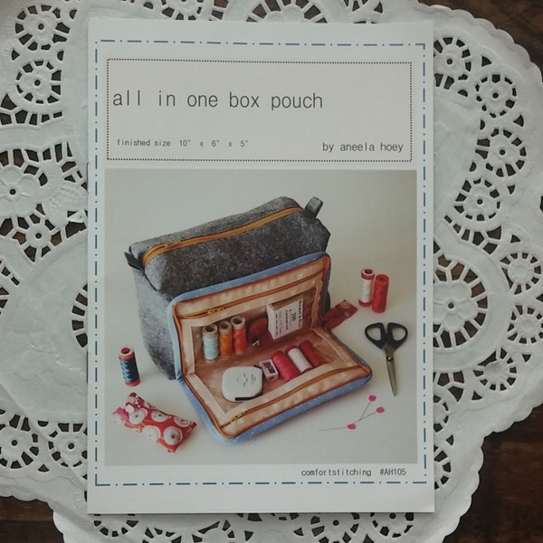 All-In-One-Box Pouch - Paper Pattern by Aneela Hoey