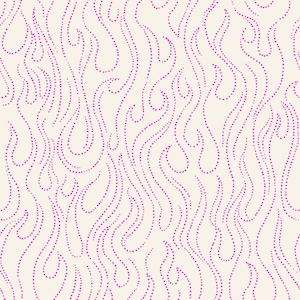 May include: Abstract pattern with pink dotted lines forming wavy shapes on a cream background.