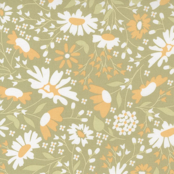 Blooms Clover from Buttercup and Slate Collection by Corey Yoder for Moda Fabrics