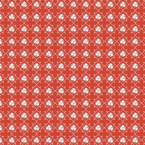 Rosie Fence Red from Market Day Collection by Amy Jordan for Poppie Cotton