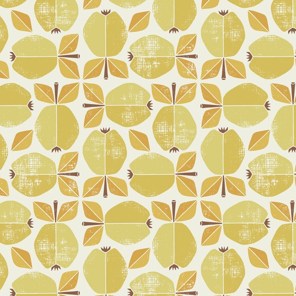Apple Yellow from Under the Apple Tree Collection by Lois van Oosten for Cotton + Steel