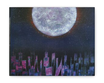 Canvas Gallery Wraps space scene Moon