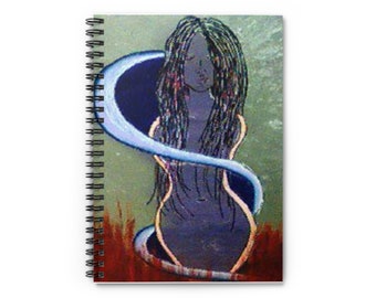 Spiral Notebook - Ruled Line Original art painting girl