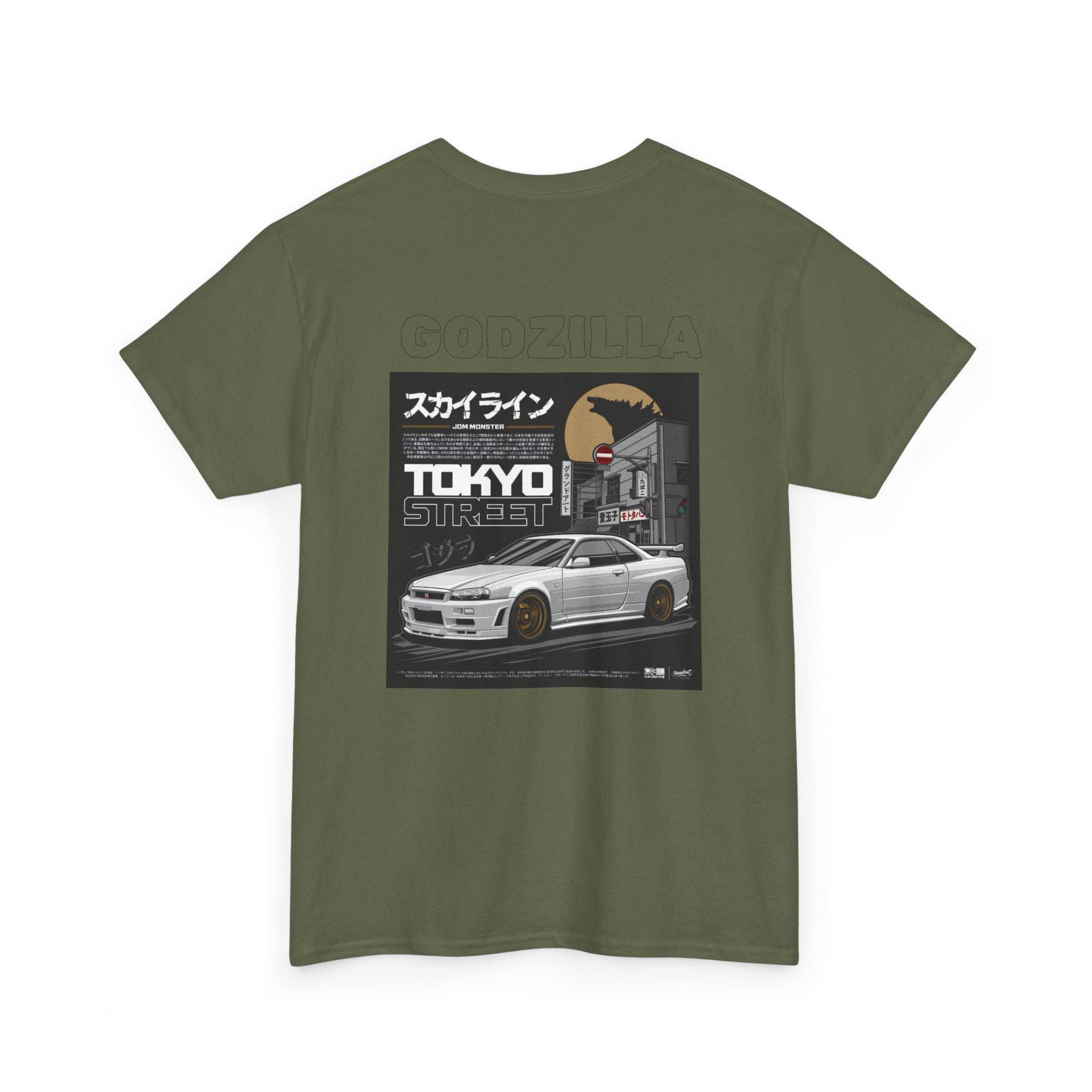 日産スカイライン GTR R34 Tシャツ：JDMカーTシャツ、ポール 