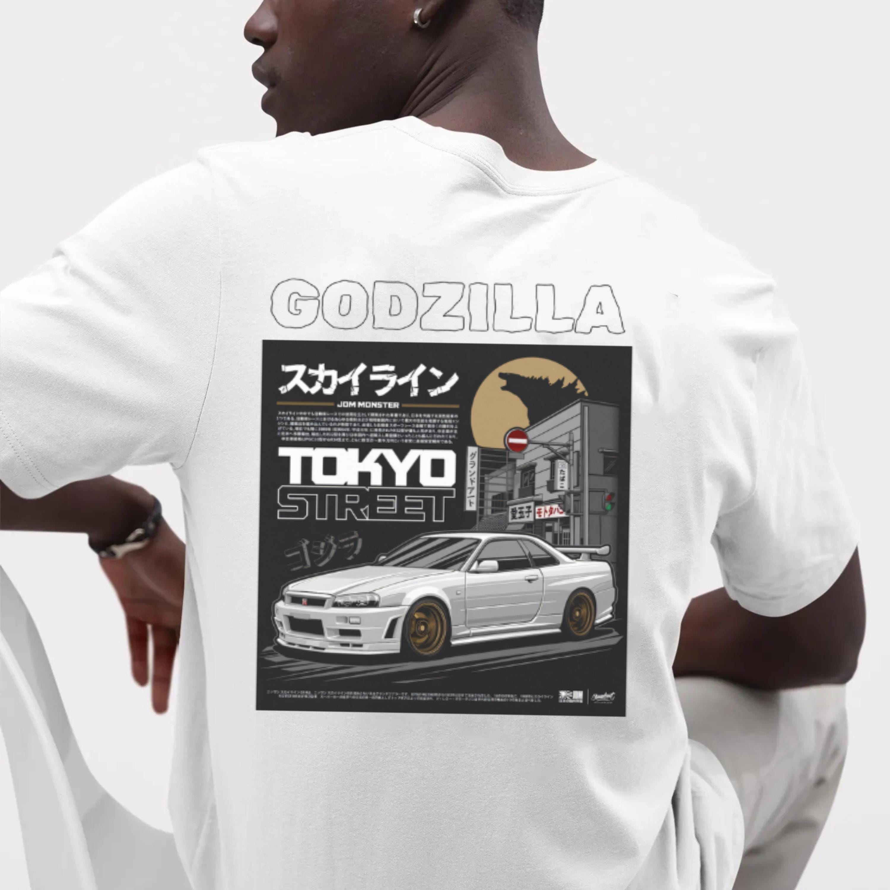日産スカイライン GTR R34 Tシャツ：JDMカーTシャツ、ポール