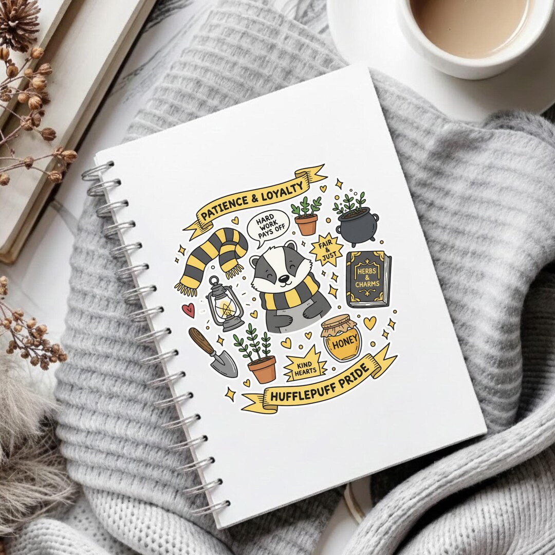 Badger Pride Spiral Notebook | House-inspired Journal - Etsy