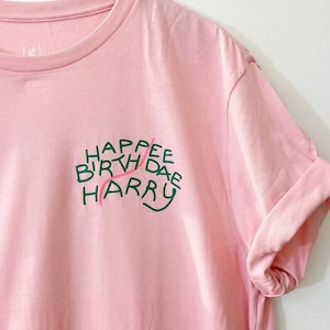 Happee Birthdae Harry T-Shirt: Minimalist Wizard Birthday Tee