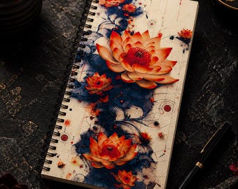 Lotus Notebook | Handmade Journal for Clarity & Inspiration | Diary for Thoughts and Dreams | "Lotus Light"