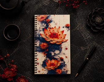 Lotus Light – Journal for Clarity and Inspiration Handmade Leather Journal – Vintage Notebook – Travel Diary – Gift for Writers