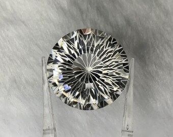 52.2 CT Quartz Round Flower Cut Natural Gemstone Pakistan Loose Collector Jewelry Gift