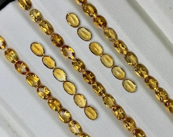 26 CT Citrine Calibrated Lot Oval Cut Natural Gemstone Madeira Loose Jewelry Supply Collector