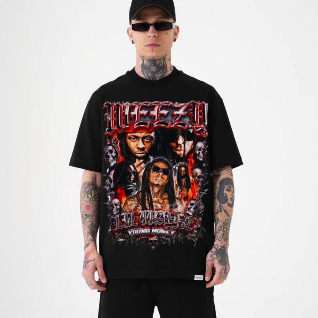 Rapper Lil Wayne Weezy Oversize T-shirt Hiphop Unisex Style, Streetwear ...