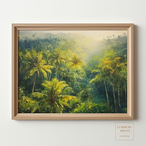 Rainforest Wall Décor, Jungle Wall Art, Tropical Wall Art Décor, Vintage Nature Art, Botanical Poster, Palm Tree Wall Art, Digital Download