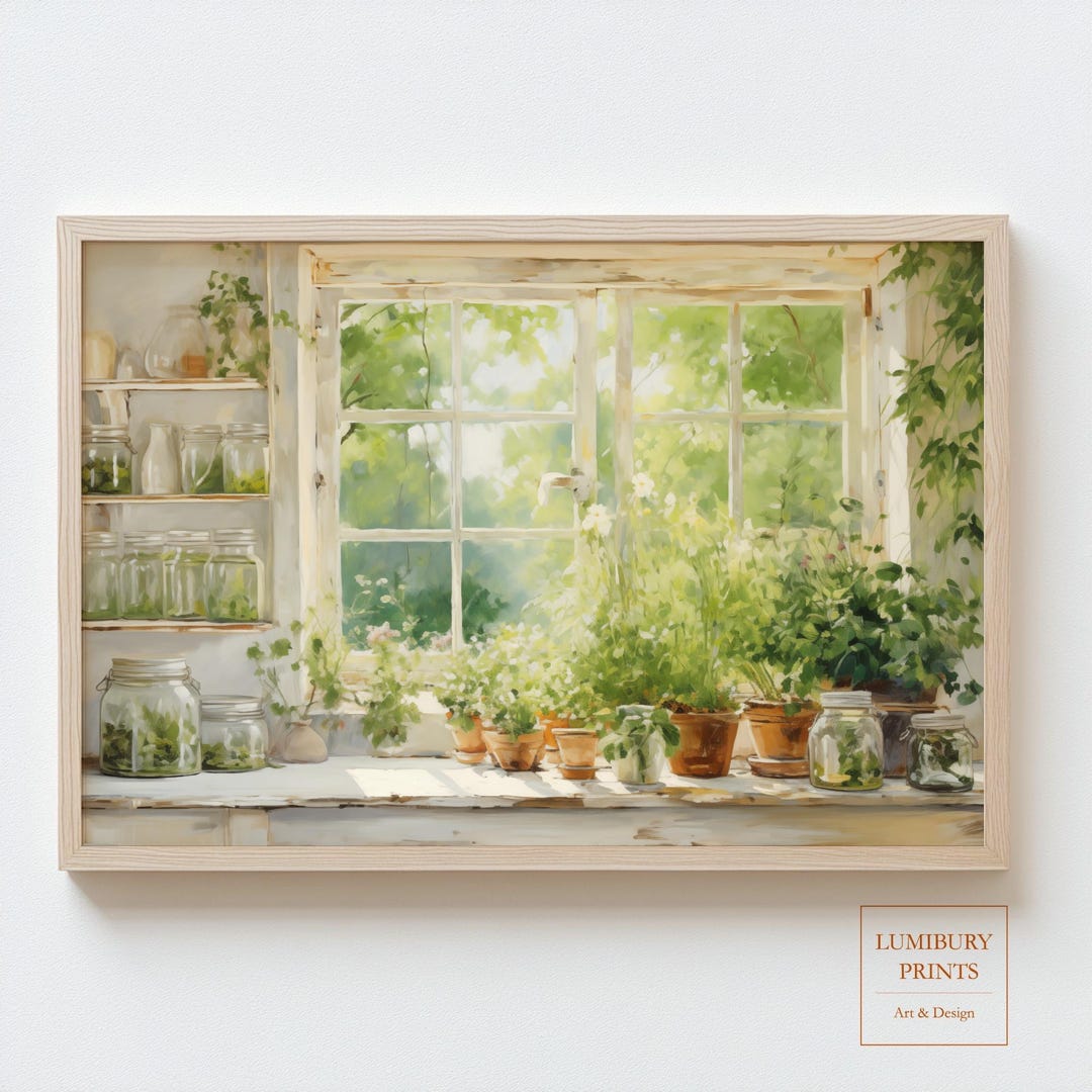 Herb Kitchen Print, Herb Wall Art, Vintage Kitchen Decor, Rustic Herb ...
