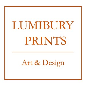 Lumibury Prints Logo - Elegant digital art and printable wall decor brand specializing in high-quality digital oil paintings and seasonal wall art.