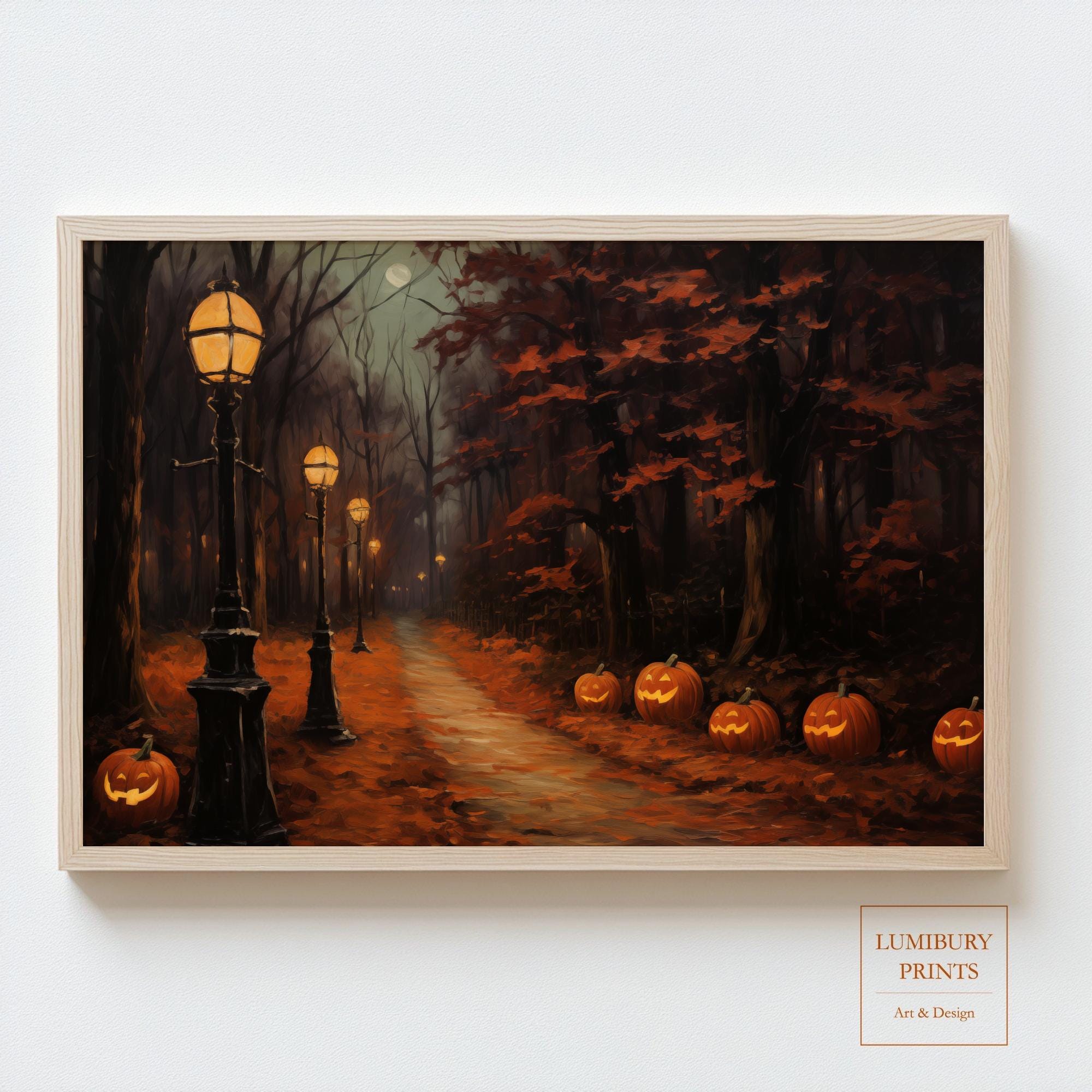 Jack O Lantern Wall Decor, Halloween Wall Art Home Decor, Vintage ...