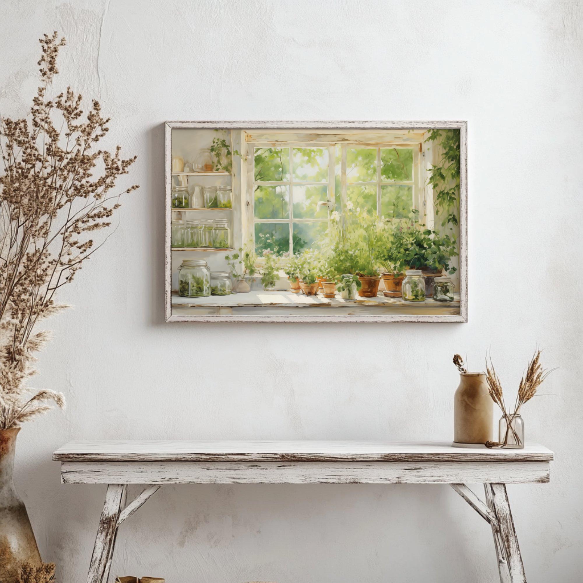 Herb Kitchen Print, Herb Wall Art, Vintage Kitchen Decor, Rustic Herb ...