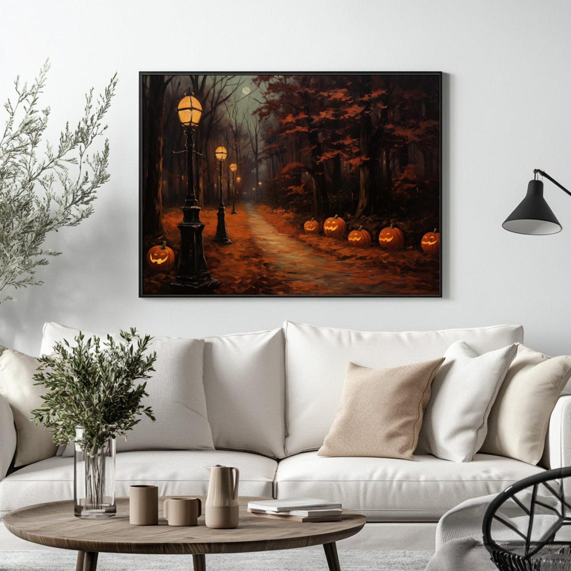Jack O Lantern Wall Decor, Halloween Wall Art Home Decor, Vintage ...