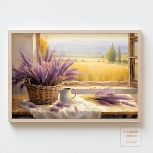 Lavender Wall Art, Provence Wall Art, Botanical Lavender Print, Country Wall Decor, Rustic Kitchen Decor, Floral Wall Art, Digital Download