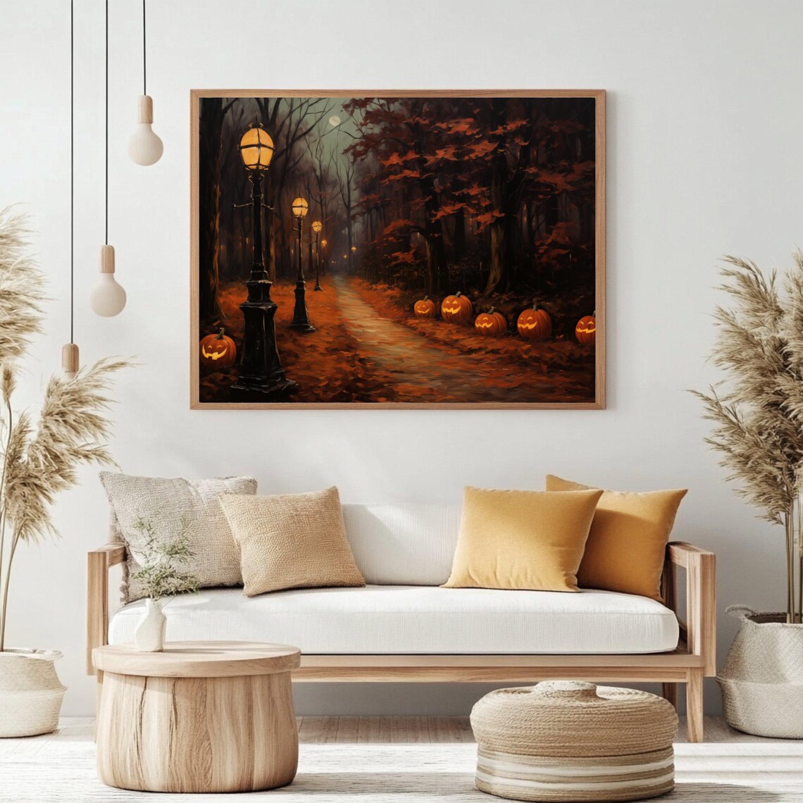 Jack O Lantern Wall Decor, Halloween Wall Art Home Decor, Vintage ...