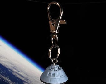 NASA's Orion Crew Module 3D Printed Keychain with Swivel Lanyard Hook