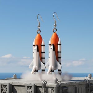 NASA:s rymdfärja 3D-printade hängande örhängen