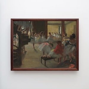 Klassische Malerei Kunstdruck | Französisches Impressionist Ballett | Tanzklasse | Edgar Degas Ballett Wanddekor | Museumsqualität | Direkt Lieferung