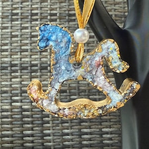 Rocking Horse Ornament – Handmade Christmas Tree Decoration, Vintage Holiday Gift