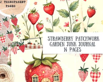 Páginas del diario basura de Strawberry Garden: Efímeras imprimibles, recortes elegantes (descarga digital)
