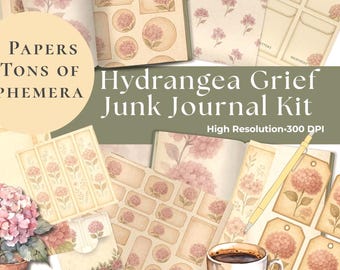 Kit de diario de duelo con temática bíblica: papeles, cartas, bolsillos, etiquetas y material efímero imprimibles, descarga digital