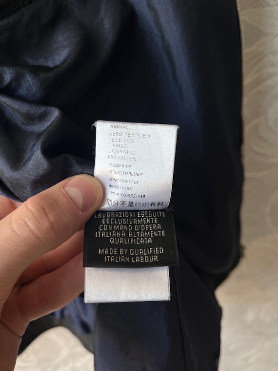 Real Python Leather Made in Italy Jacket Navy Blu… - image 20