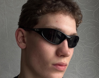 Oakley Minute 1.0 Sunglasess Dark Black - Vintage 90s Cycling Running Gorpcore Outdoor Eyewear Y2K