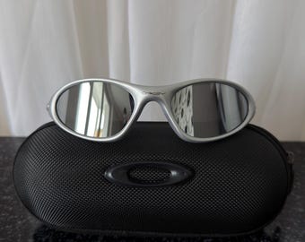 Oakley Minute 1.0 Sunglasess Triple Silver Mirrored Lenses - Vintage 90s Cycling Running Gorpcore Outdoor Eyewear Y2K