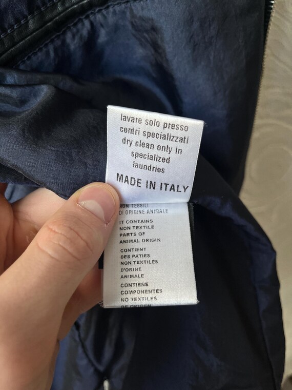 Real Python Leather Made in Italy Jacket Navy Blu… - image 19