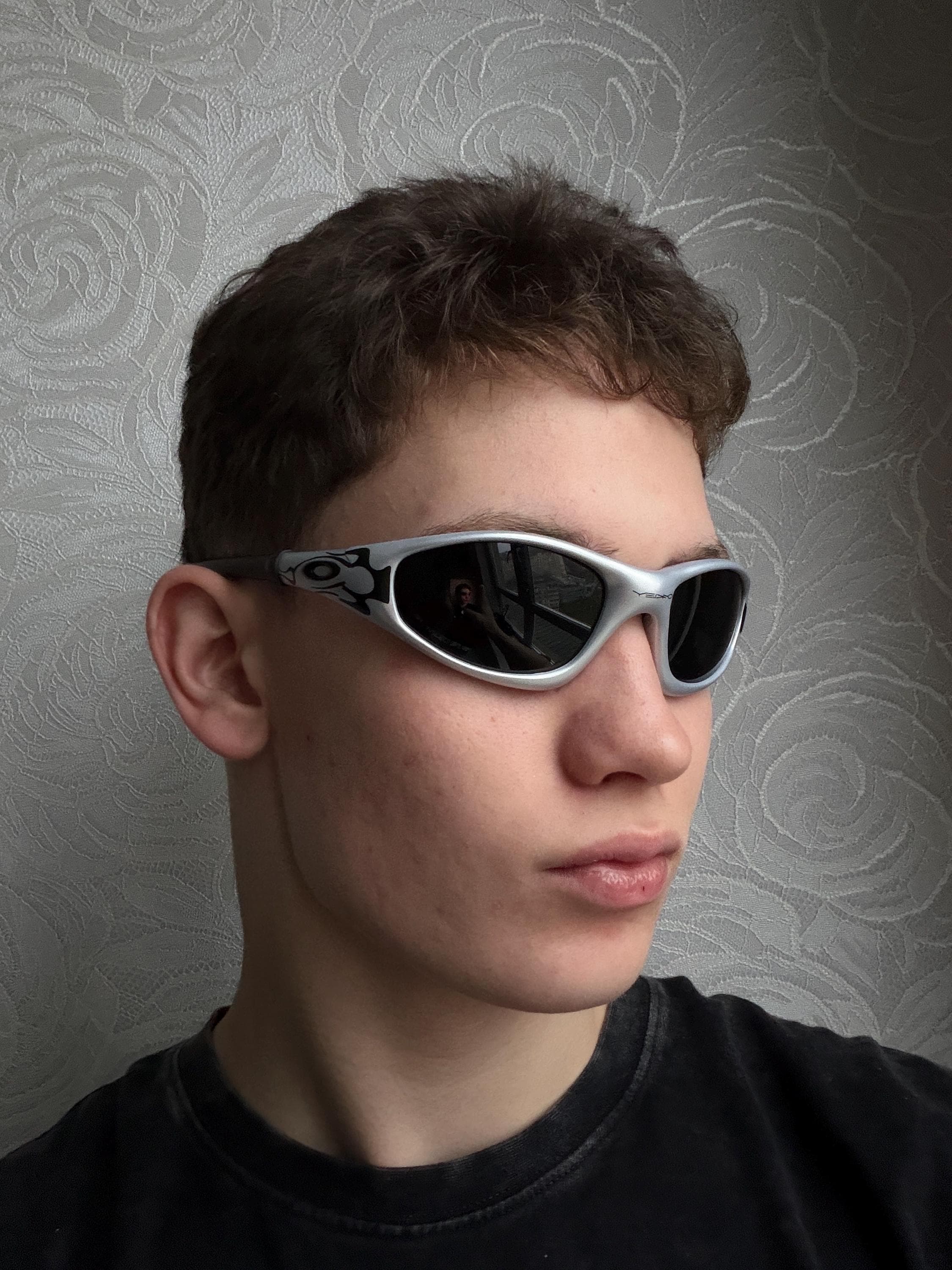 小物 Oakley 00s straight jacket black y2k Oakley Straight Jacket Sunglasses - Etsy