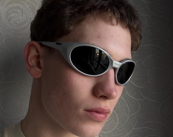Oakley Redux Eye Jacket サングラス グレーフレーム / ブラックレンズ - ヴィンテージ 90年代 サイクリング ランニング ゴープコア アウトドア アイウェア Y2K
