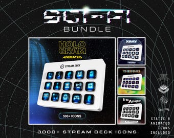 Stream Deck Icons | Sci-Fi Bundle | Streaming Assets | Elgato | Twitch | Youtube | Productivity | VTuber