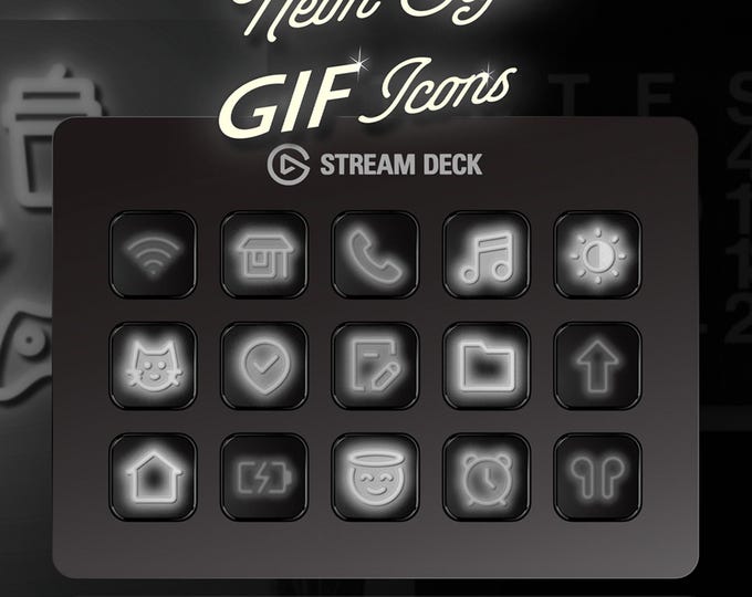 ANIMATED PINK NEON stream deck icons | Streamer | Twitch | Discord ...