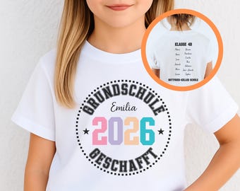 Graduation T-Shirt for Elementary School 2026, Personalized Gift for Elementary School Students, Elementary School Graduation Shirt, Farewell Gift for 4th Grade T-Shirt